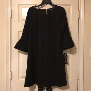 Nina Leonard Bubble Sleeve Dress